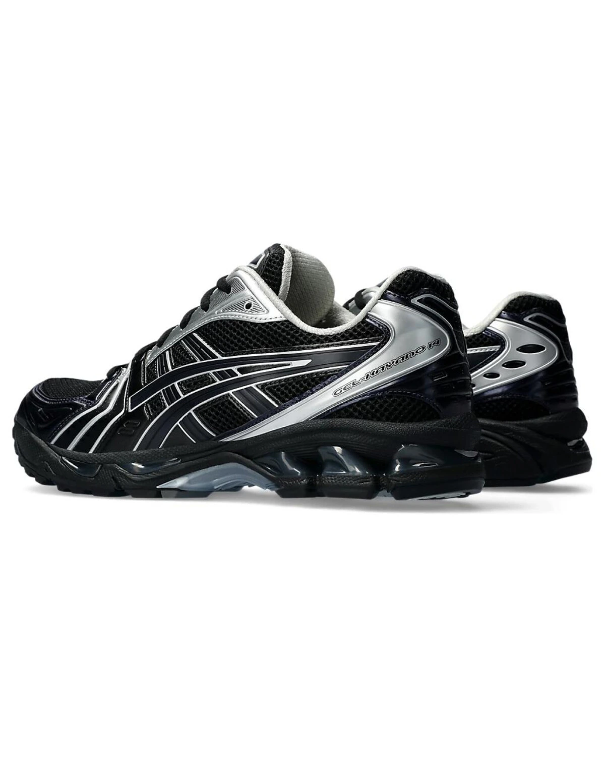 Asics Gel-Kayano 14 unisex спортивные кроссовки сетка и кожа черно-серебристые картинка