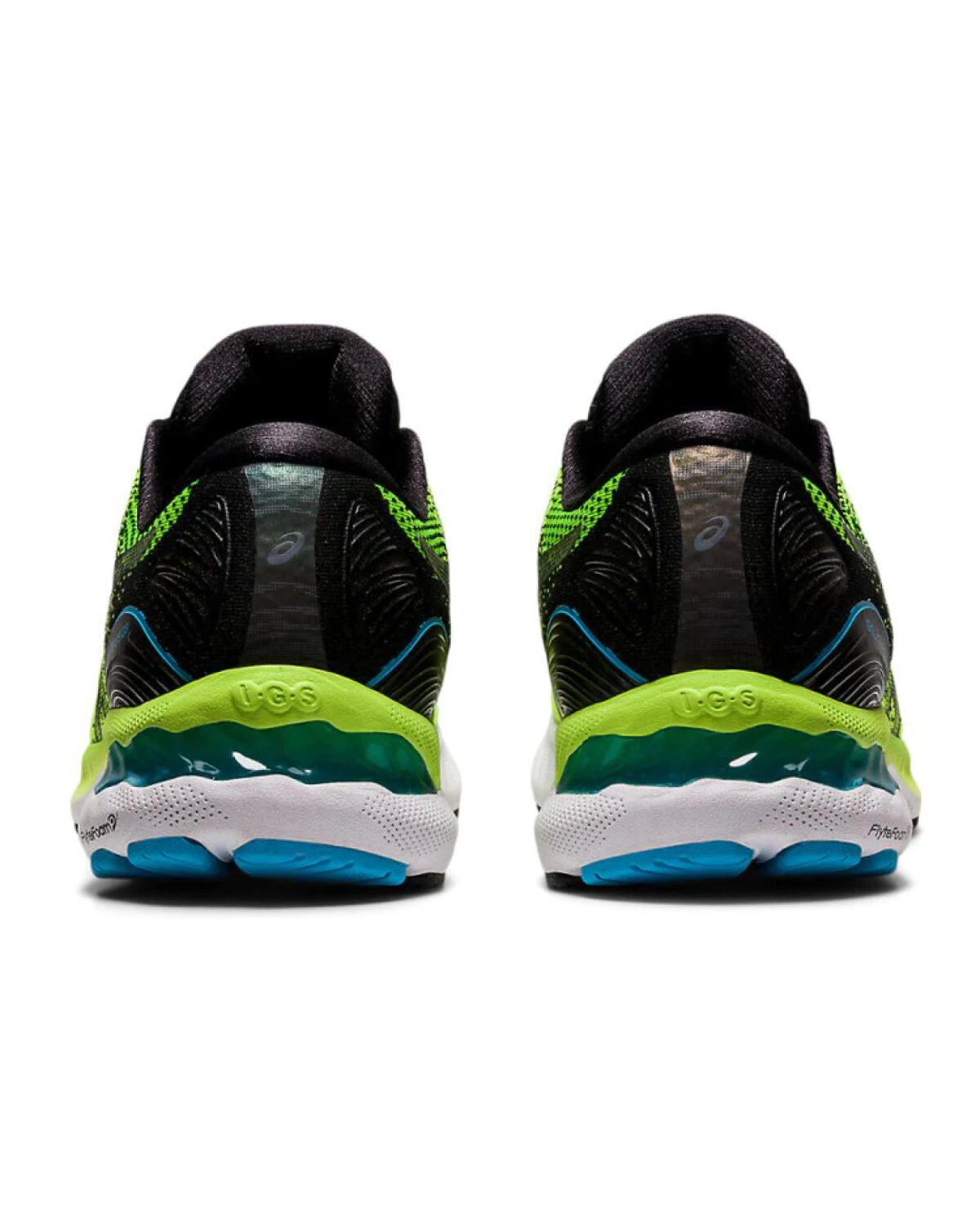 Asics GEL-Nimbus 23 мужские спортивные кроссовки из ткани зелёно-чёрные картинка