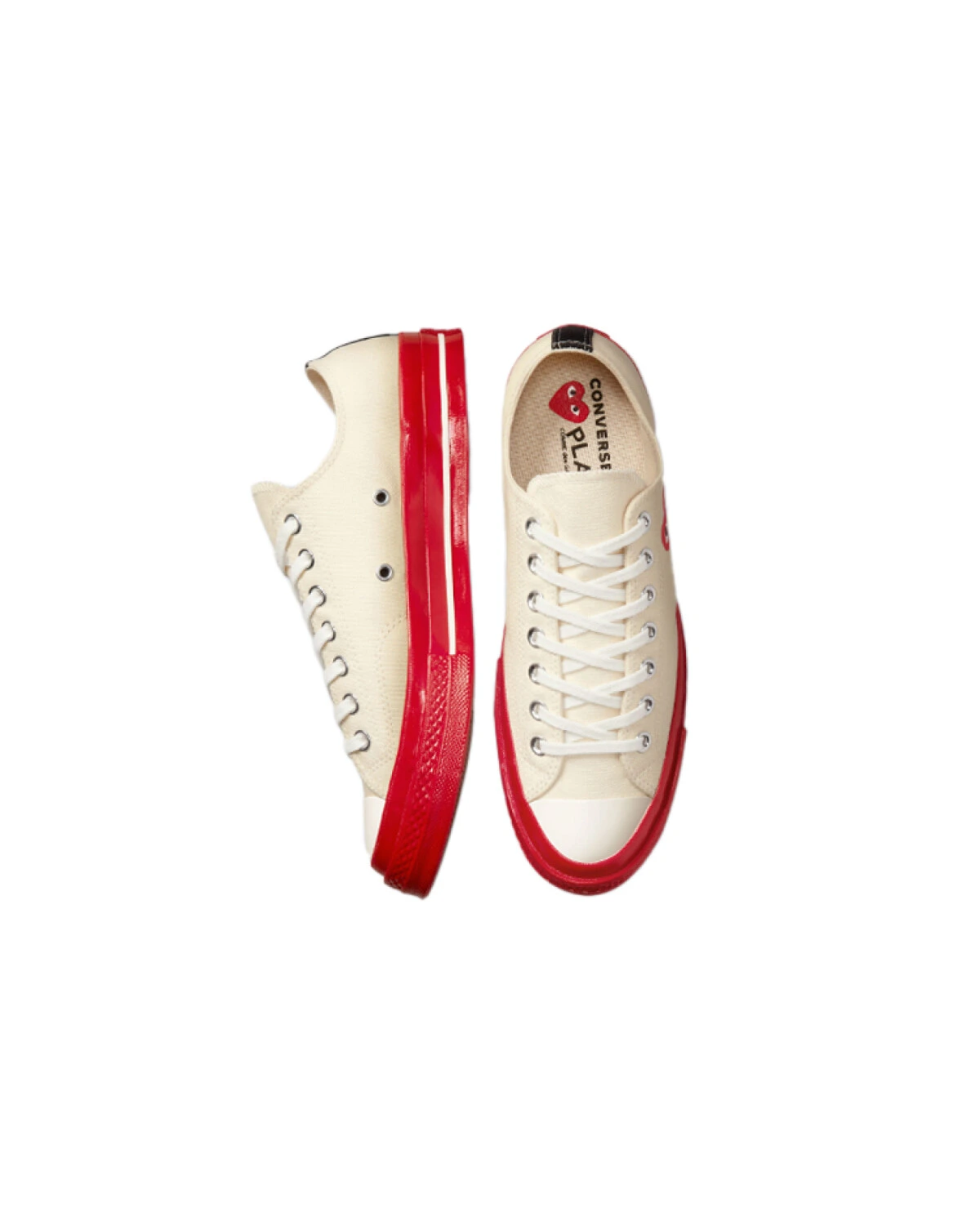 Converse Chuck Taylor All Star 1970s OX унисекс кеды бело-красные холщовые картинка