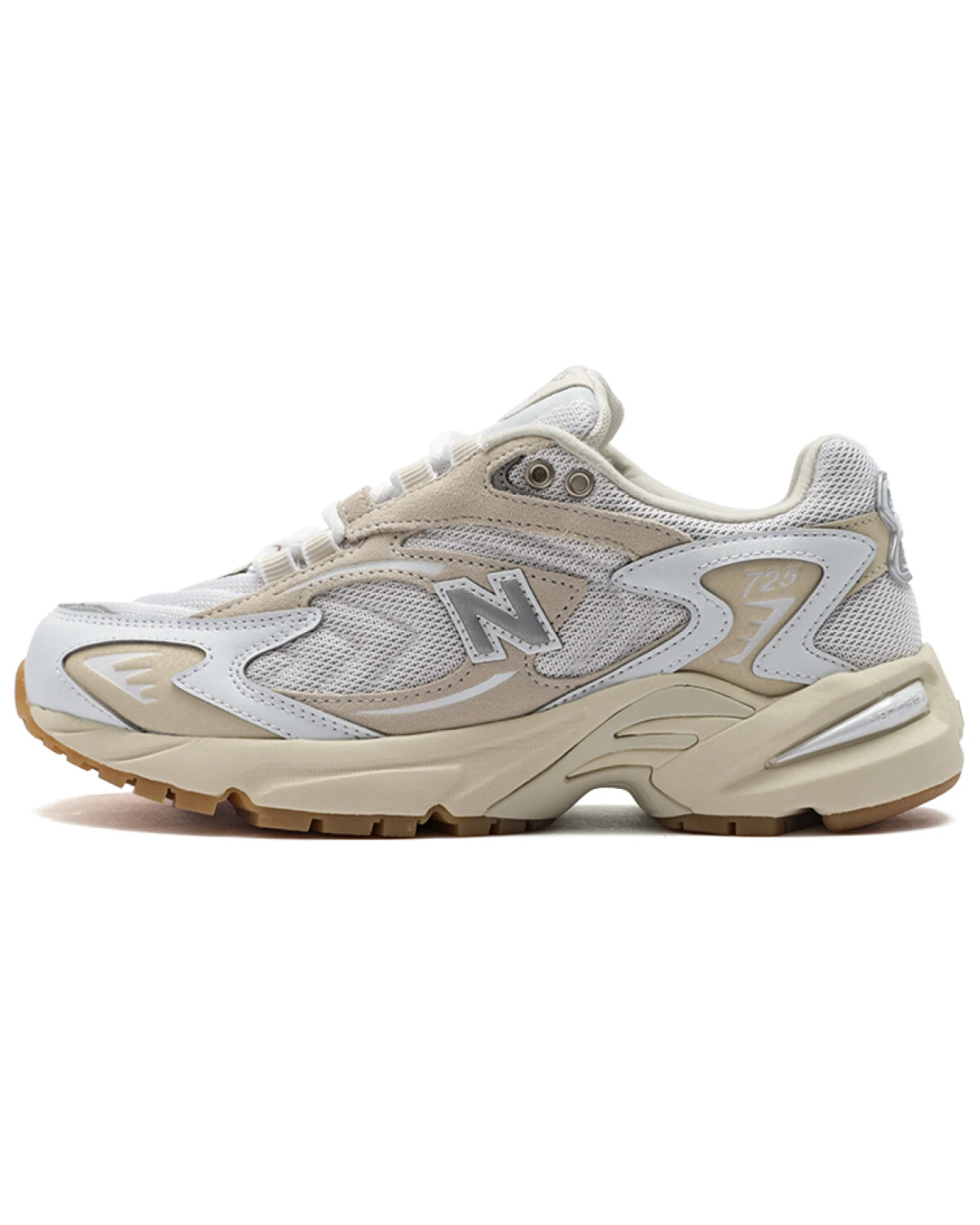 New Balance NB 725 V1 unisex кроссовки бежевые с белыми вставками картинка