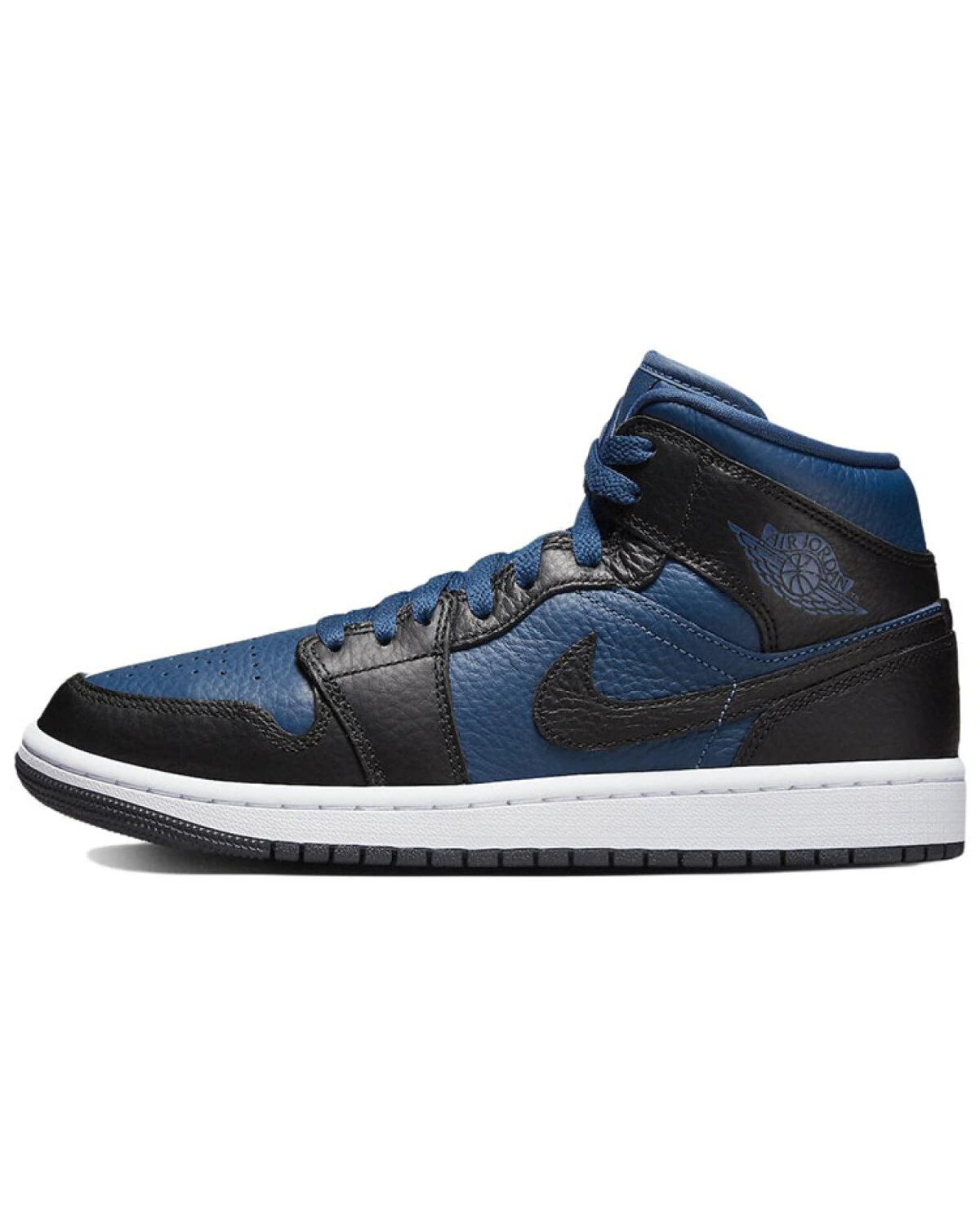 Jordan Air Jordan 1 Mid Split "French Blue" женские кроссовки кожаные синие картинка