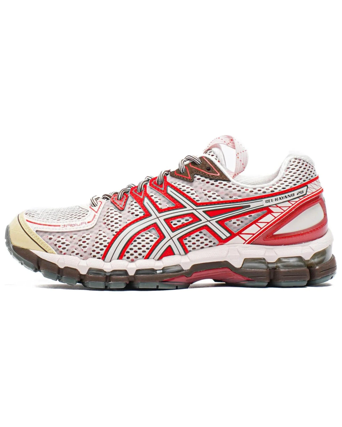 Asics Gel-Kayano20 унисекс кроссовки для марафона белые и красные картинка
