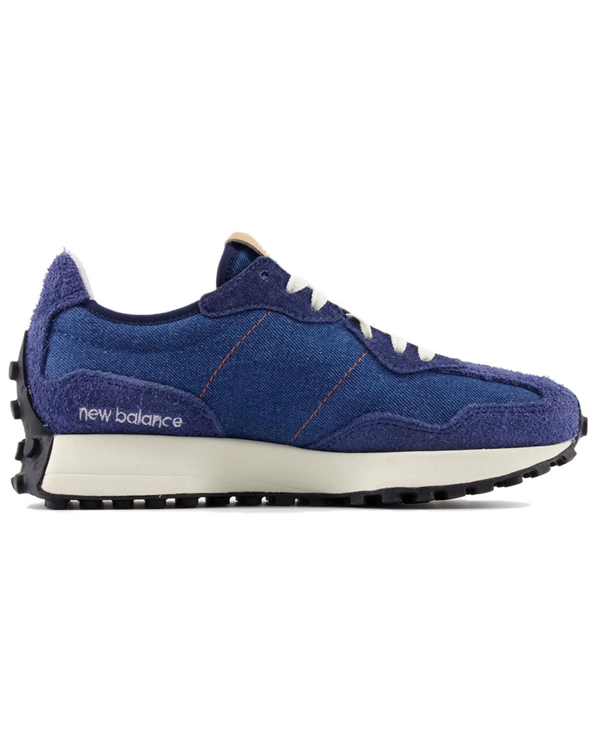 New Balance 327 унисекс кроссовки джинсовый синий с белыми вставками картинка