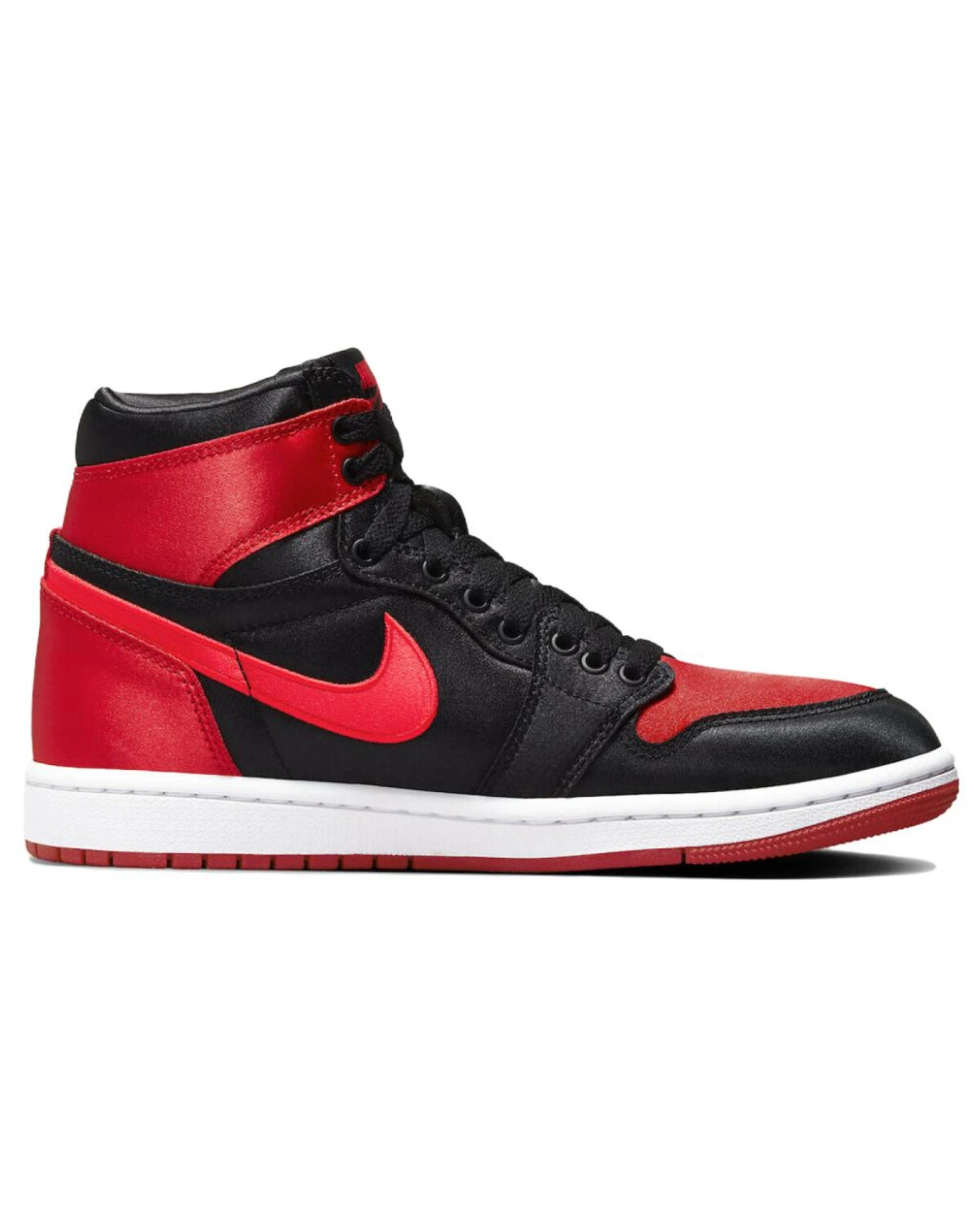 Jordan Air Jordan 1 унисекс кроссовки высокие чёрно-красные картинка