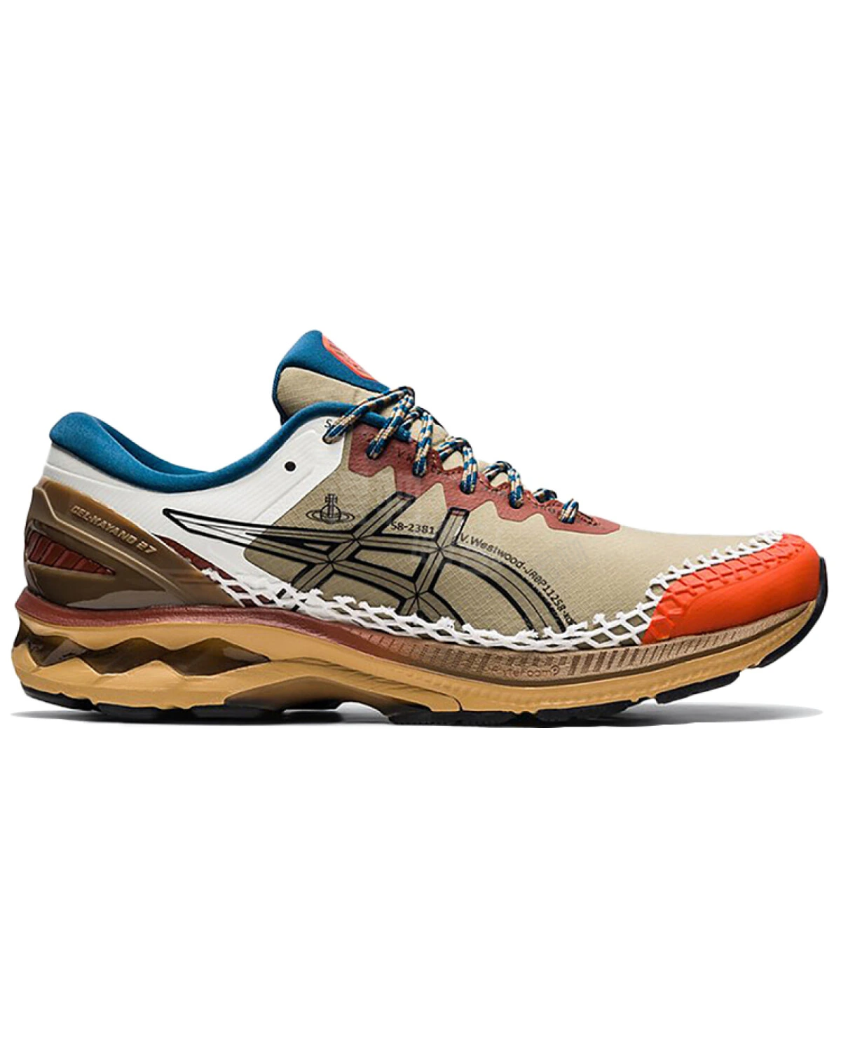 Asics Gel-Kayano 27 мужские кроссовки беговые бежевые с амортизацией картинка