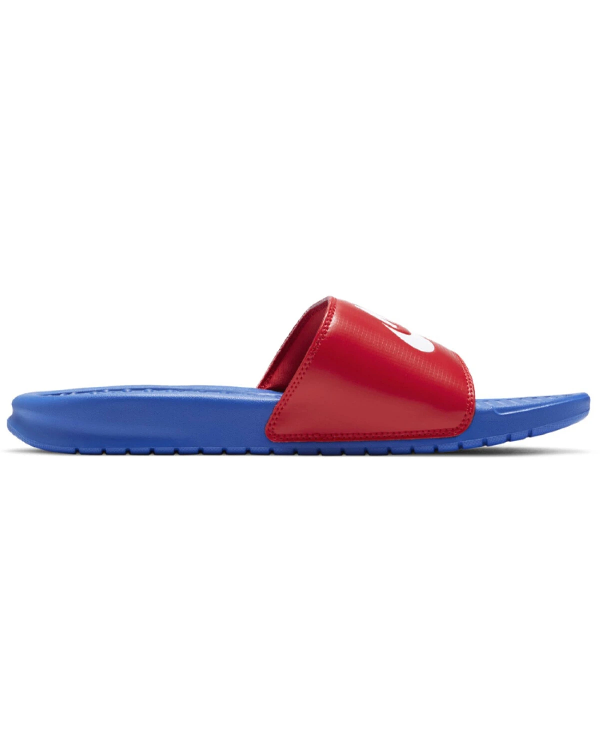 Nike Benassi JDI унисекс слипоны кожаные красно-синие картинка