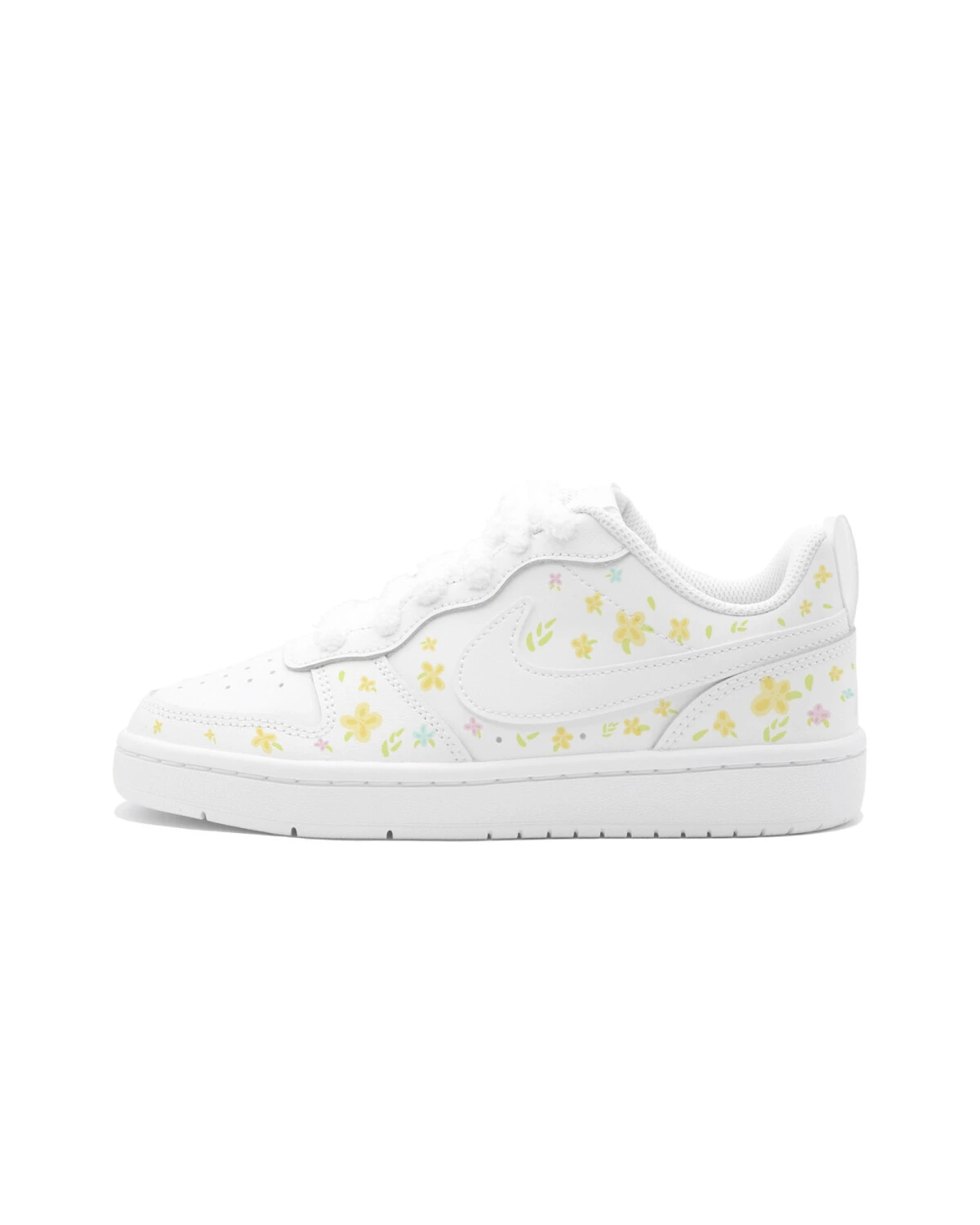 Nike Court Borough Florale Whisper in Whit детские кеды с цветочным принтом белые картинка