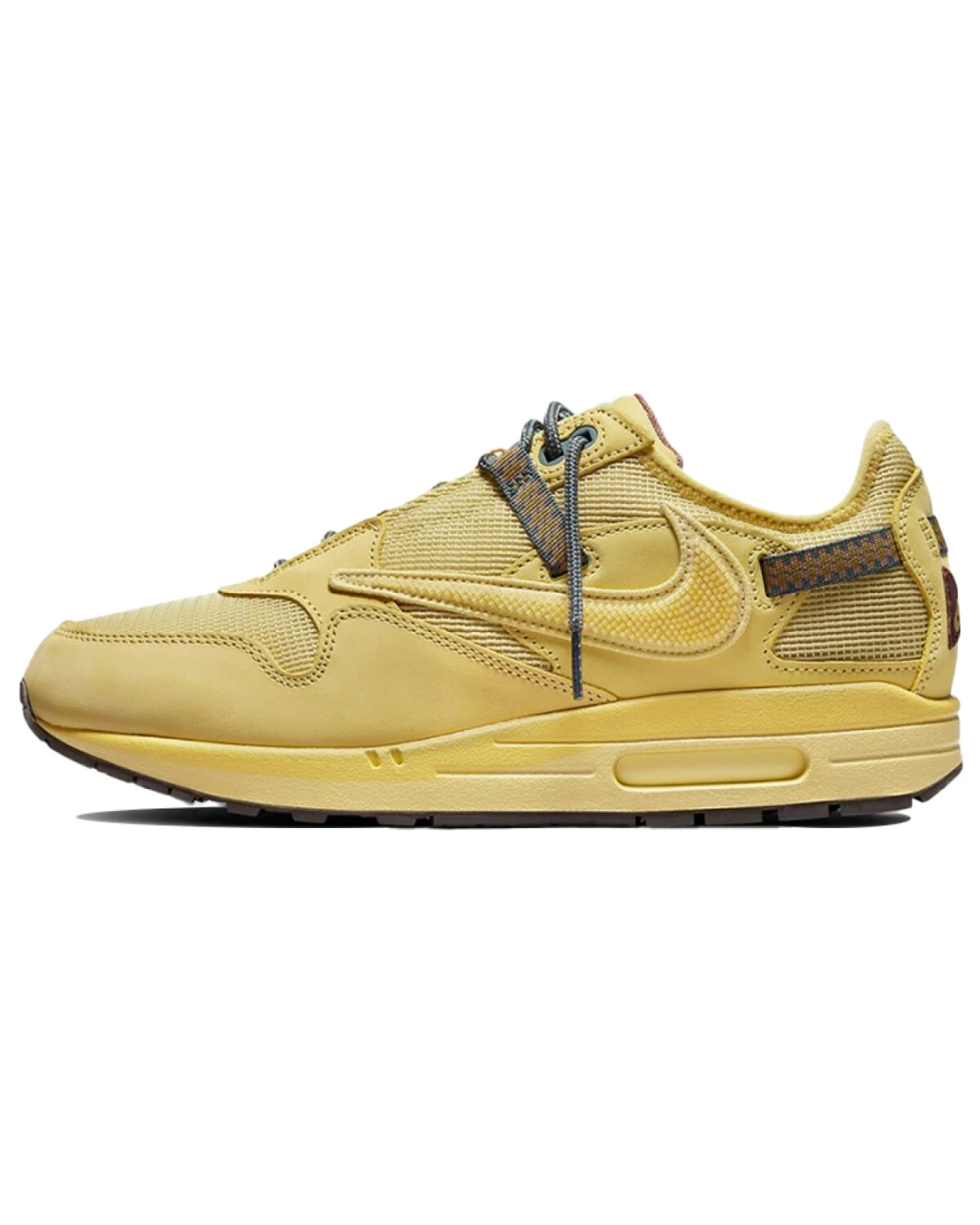 Nike Air Max 1 унисекс кроссовки беговые золотые из текстиля картинка