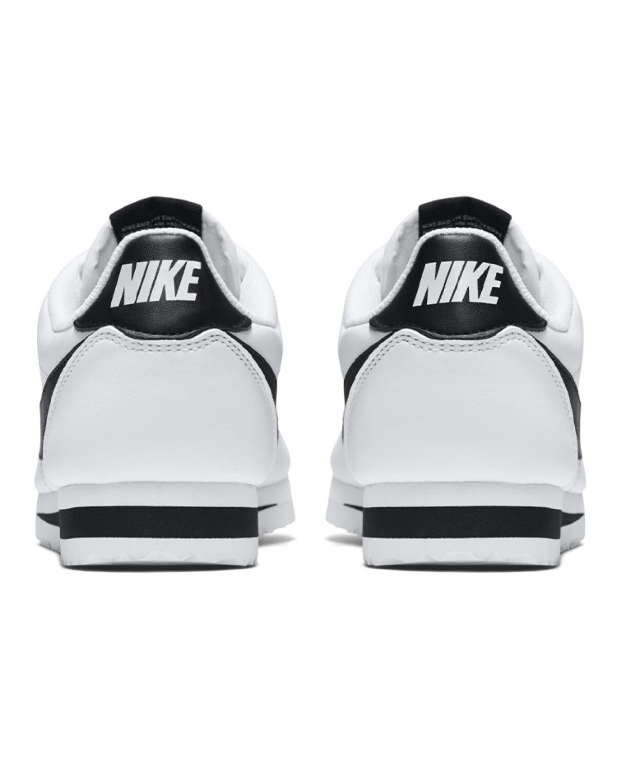 Nike Cortez женские кроссовки бело-чёрные из синтетики картинка