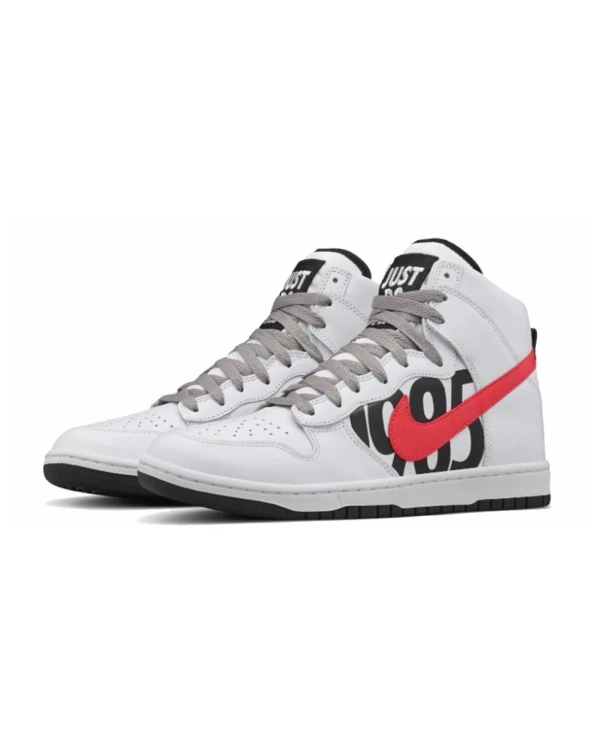 Nike Dunk Undftd White Infrared унисекс повседневные кроссовки кожаные бело-красные картинка