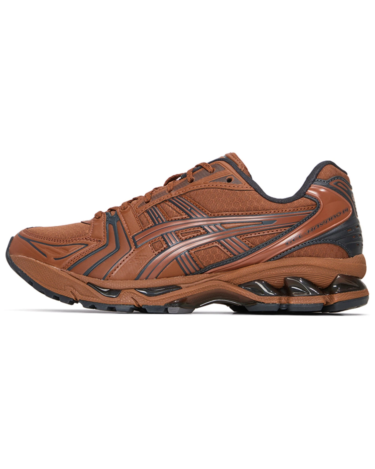 Asics Gel-Kayano 14 унисекс кроссовки коричневые осенне-зимние ретро картинка