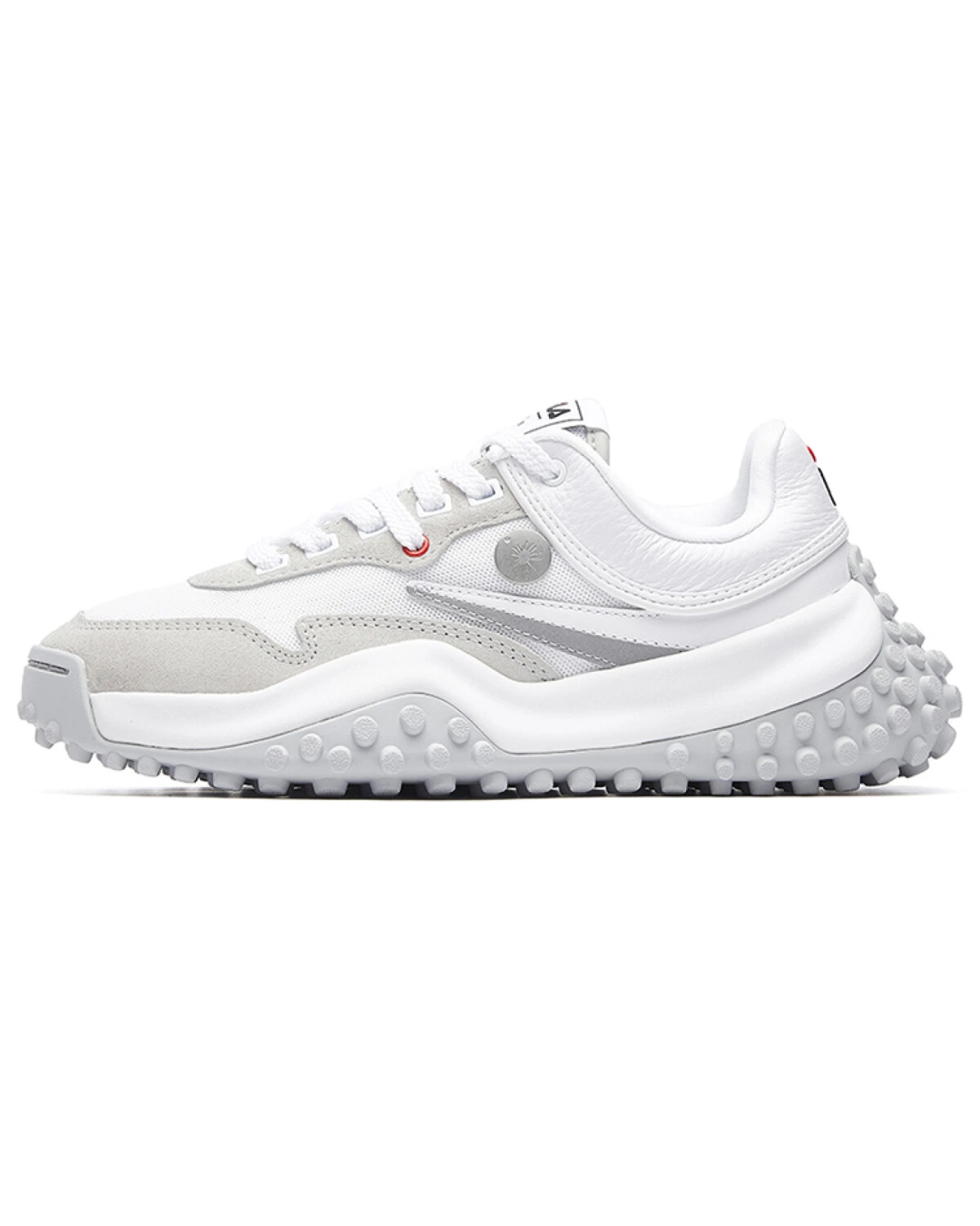 FILA T1 женские повседневные кроссовки из сетки и кожи бело-серые картинка
