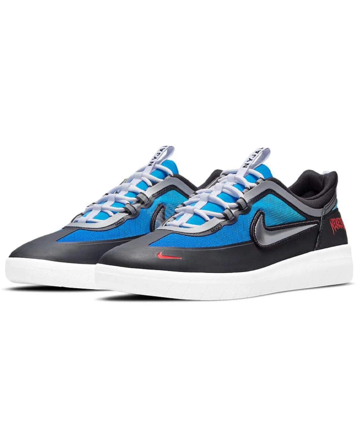 Nike Nyjah Free 2 унисекс кроссовки черно-синие с 3M-рефлективными элементами картинка