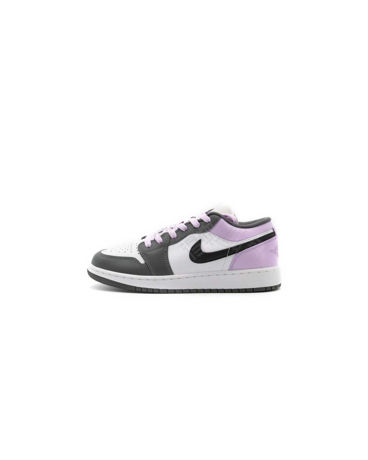 Jordan Air Jordan 1 мужские и женские кроссовки серо-фиолетовые с амортизацией и износостойкостью картинка