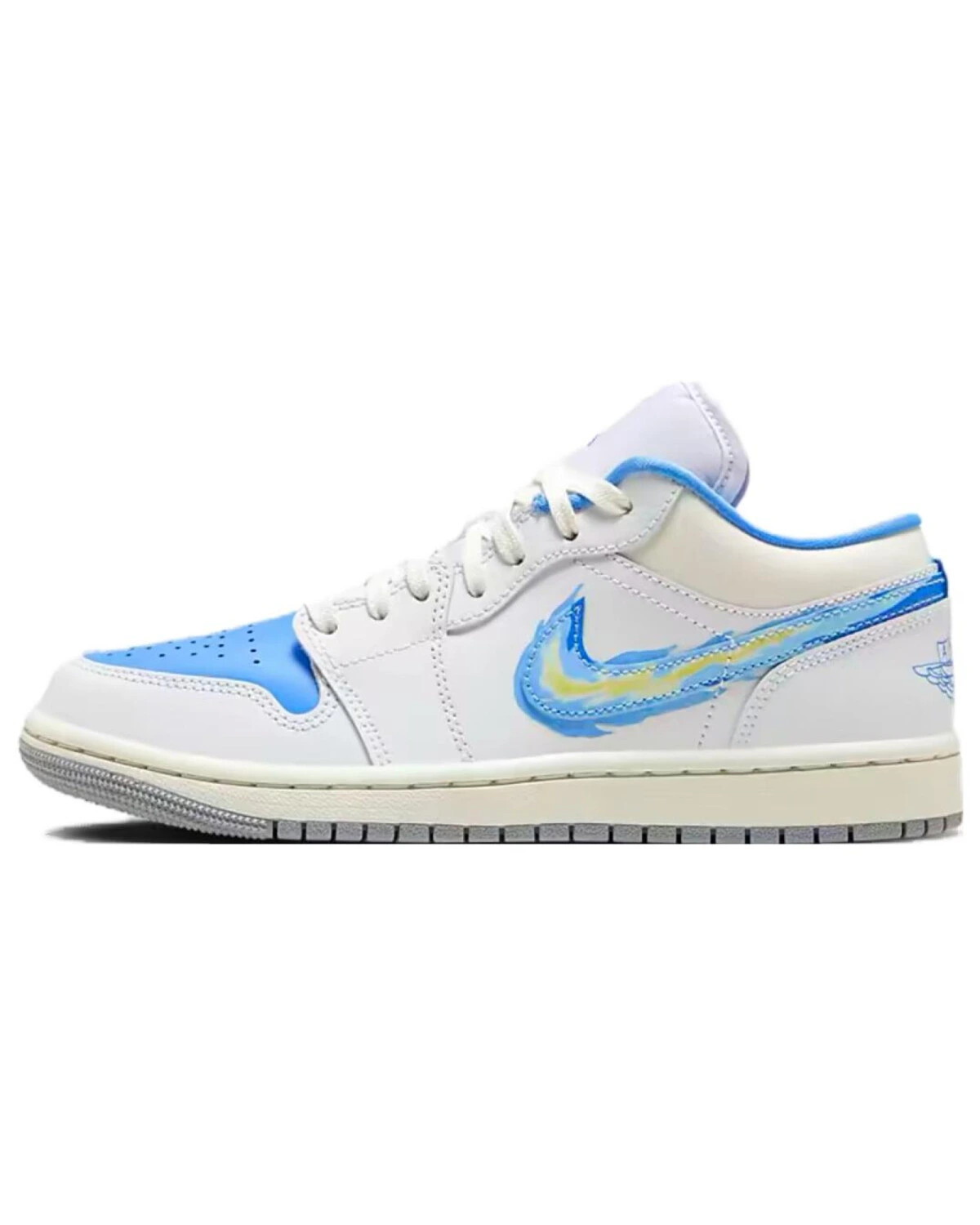 Jordan Air Jordan 1 унисекс кроссовки кожаные бело-синие картинка