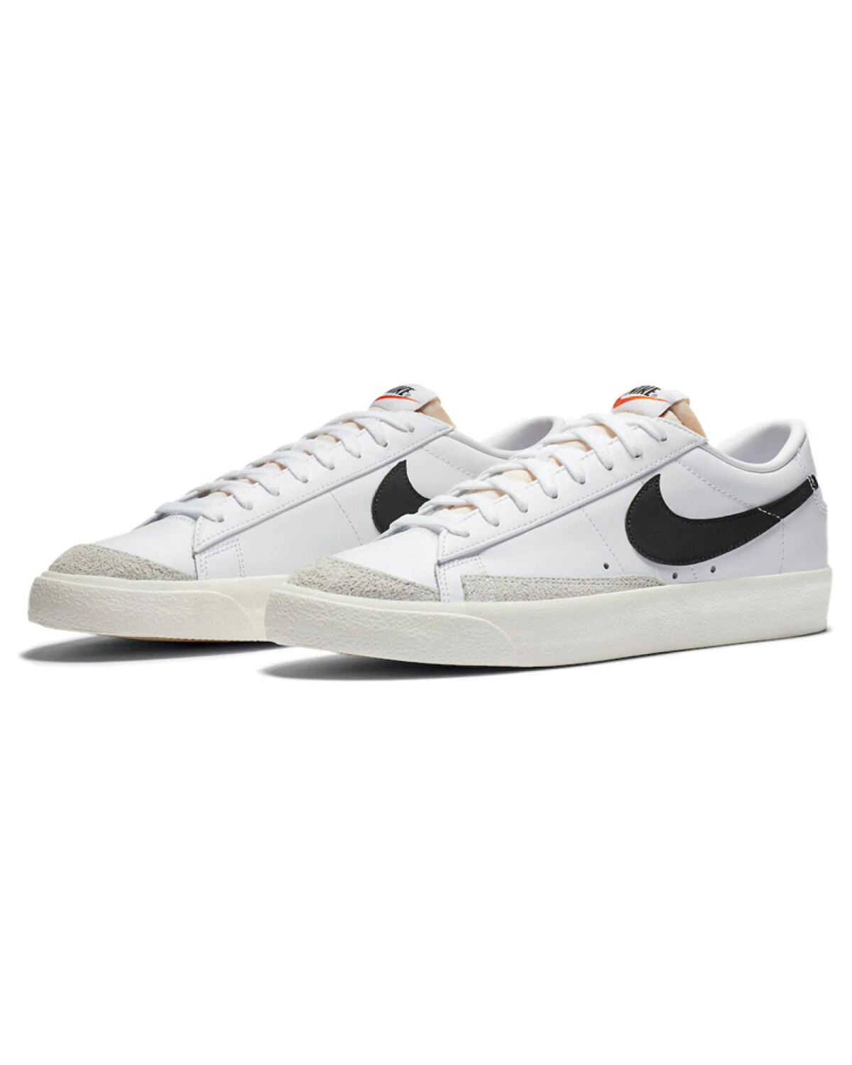 Nike Blazer унисекс кроссовки белые с чёрным логотипом картинка
