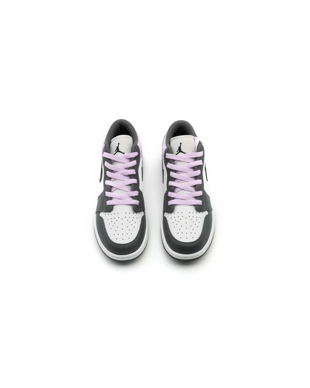 Jordan Air Jordan 1 мужские и женские кроссовки серо-фиолетовые с амортизацией и износостойкостью картинка