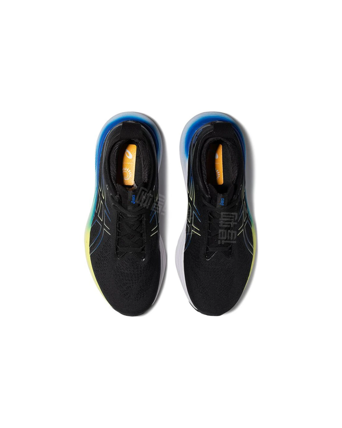 Asics GEL-Nimbus 25 мужские кроссовки для марафона черно-желто-синие картинка