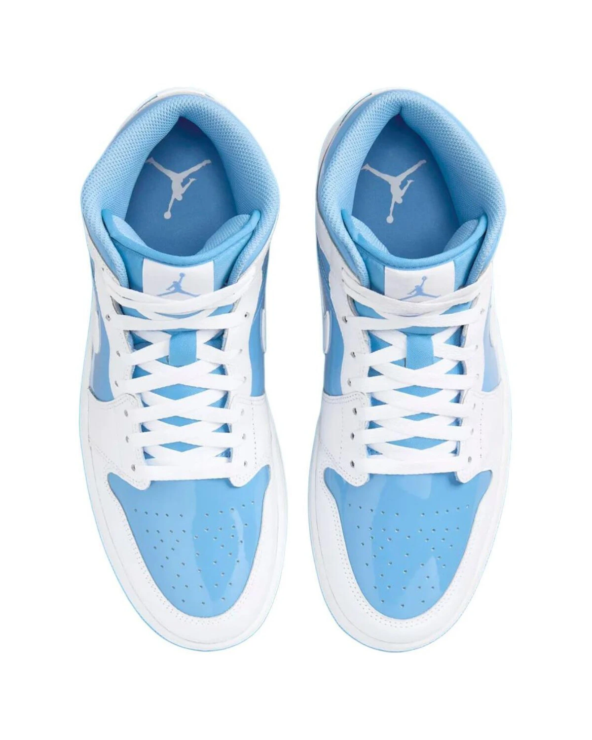 Jordan Air Jordan 1 Mid Legend Blue унисекс кроссовки бело-синие антискользящие картинка