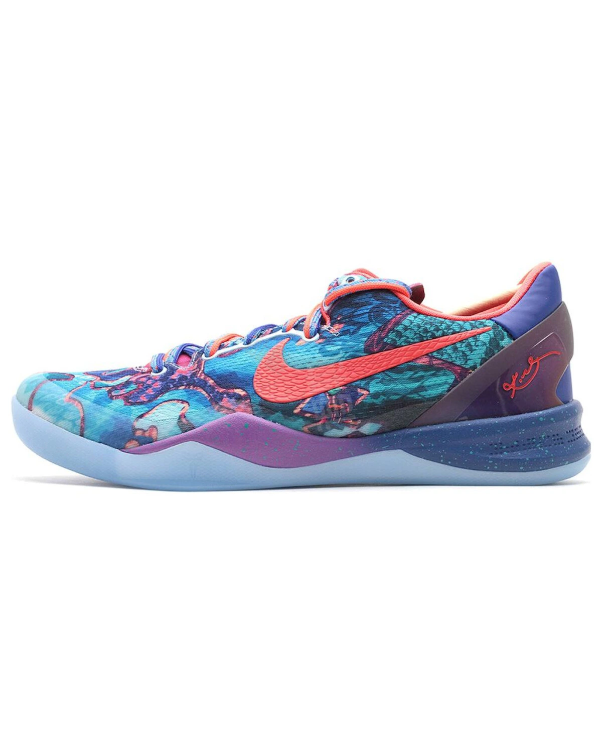 Nike Kobe 8 What The Kobe (WTK) мужские баскетбольные кроссовки оранжево-синие картинка
