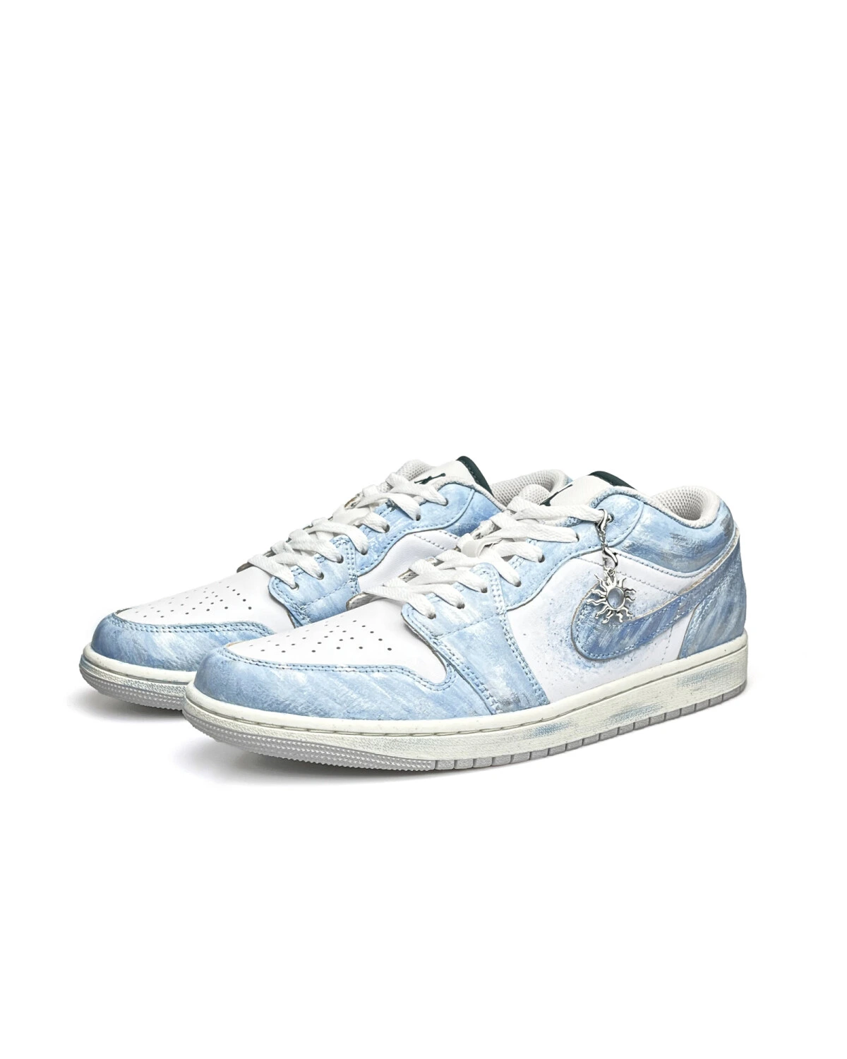 Jordan Air Jordan 1 Atlantis Унисекс спортивные кроссовки дышащие бело-голубые картинка
