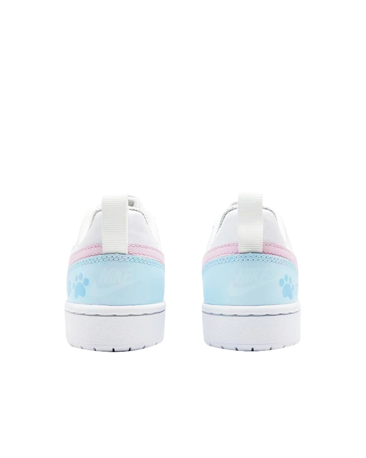 Nike Court Borough детские кроссовки из натуральной кожи голубые и розовые картинка