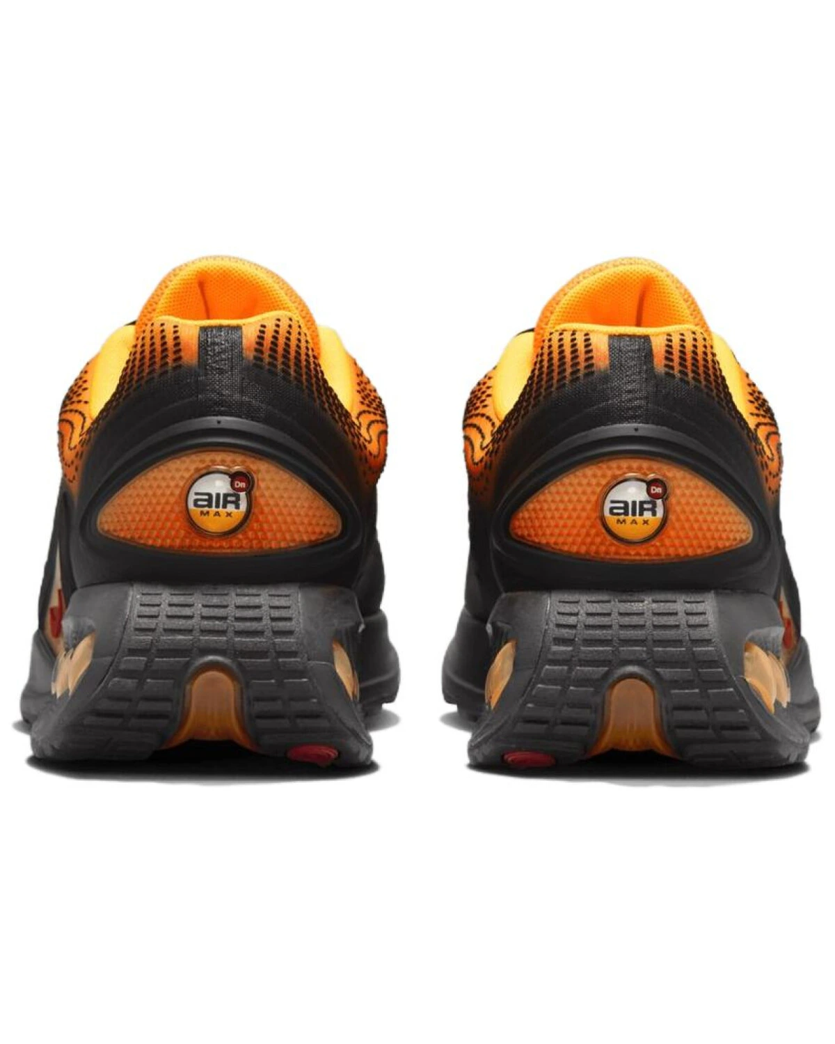 Nike Air Max Dn unisex кроссовки комфортные с амортизацией оранжево-чёрные картинка