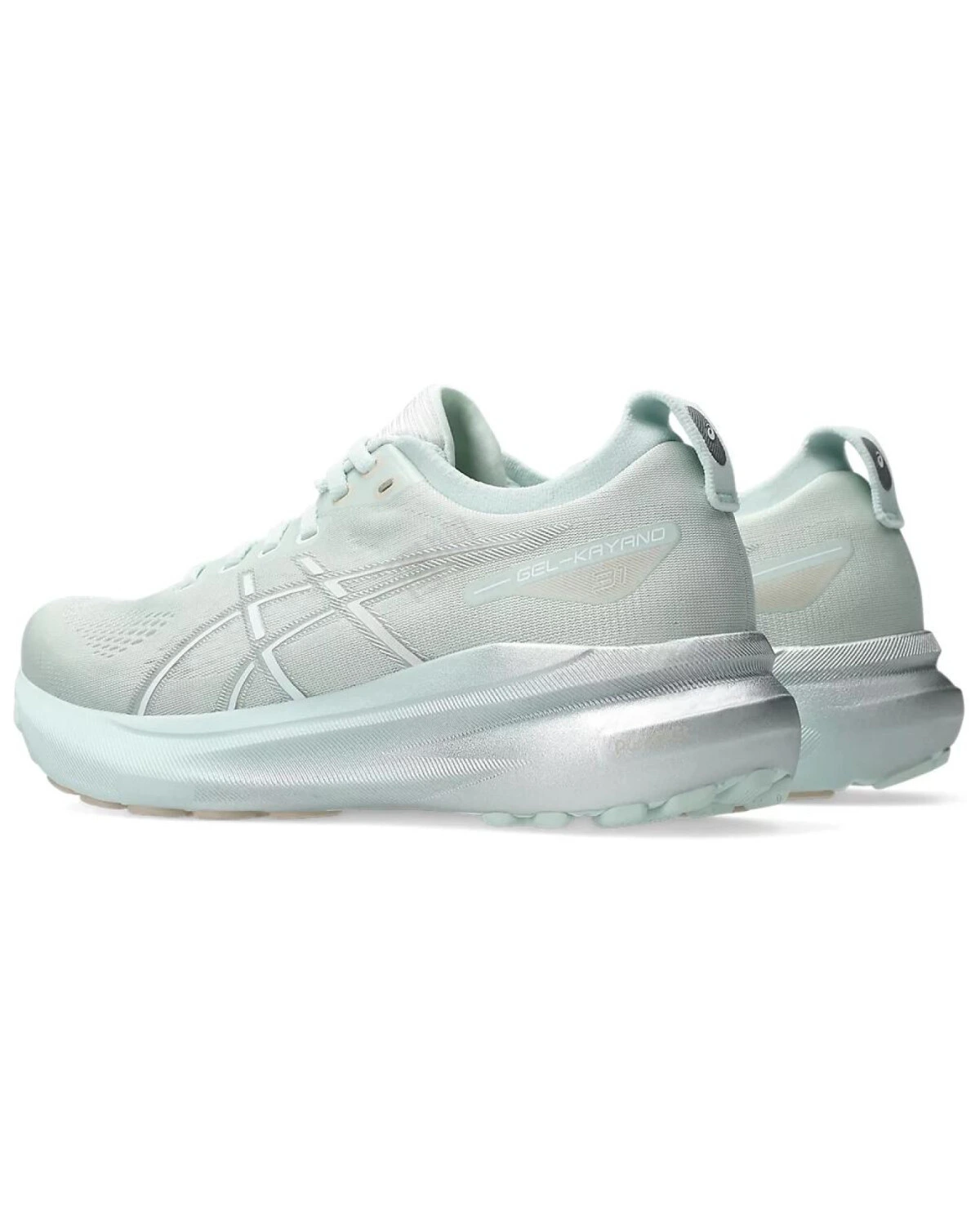 Asics Gel-Kayano 31 женские кроссовки для бега серо-зеленые картинка