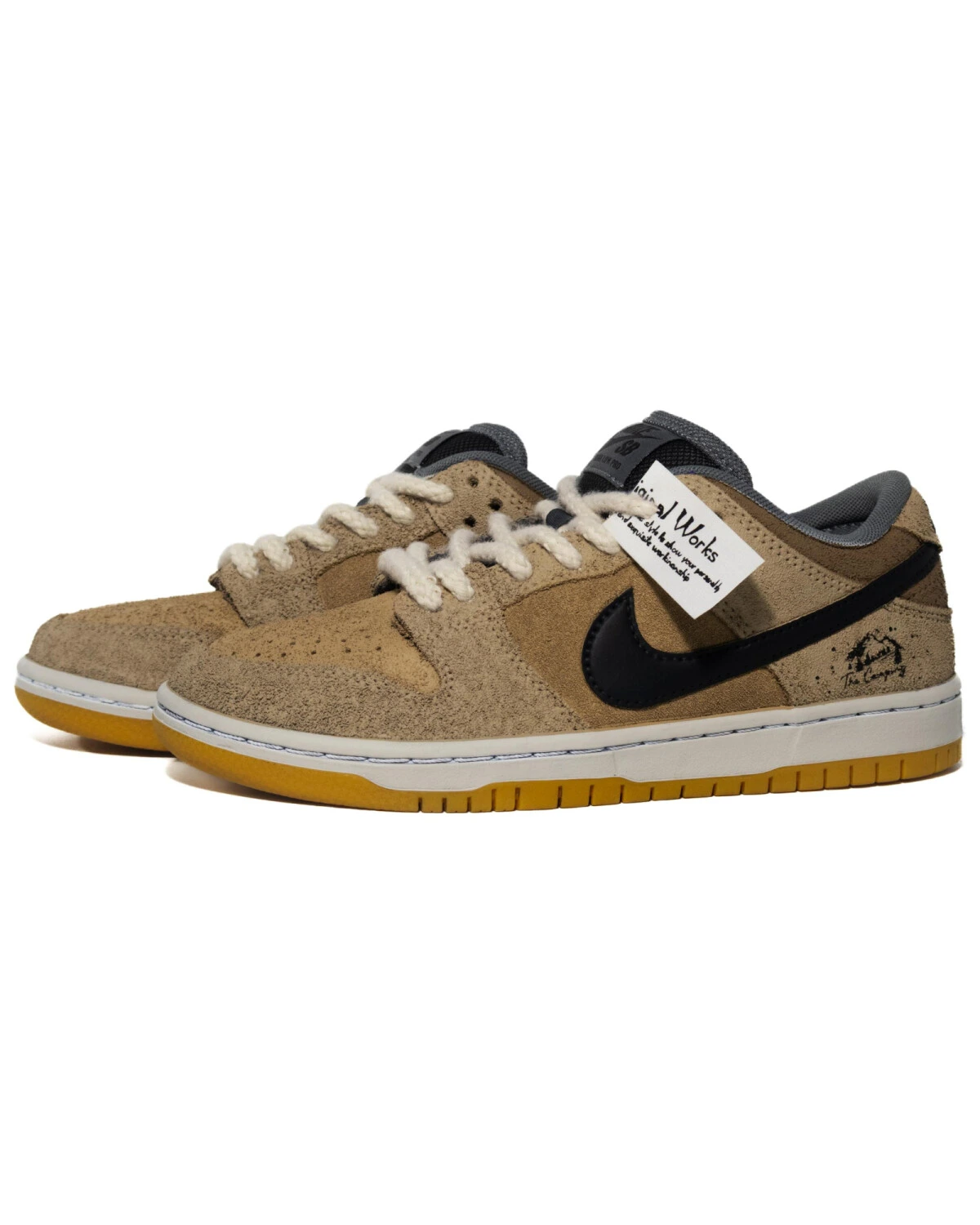 Nike Dunk SB мужские и женские кеды из нубука с принтом кофейного цвета картинка