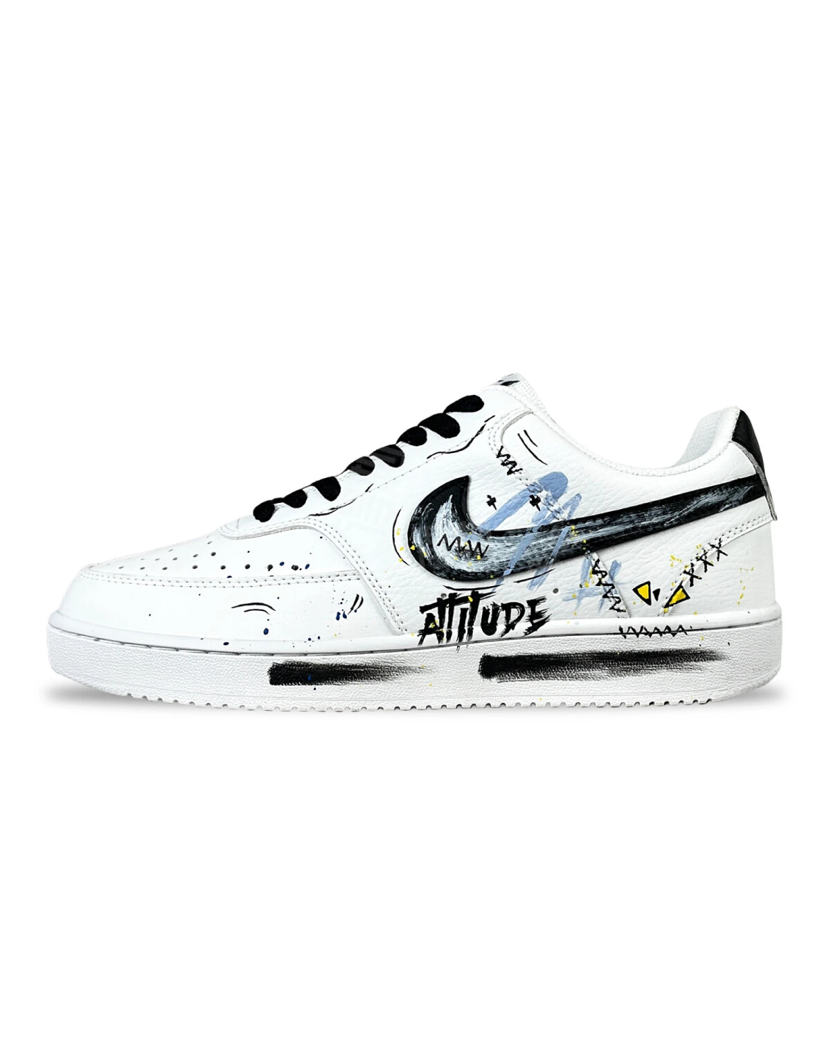 Nike Court Vision 1 Low Team528 мужские кроссовки бело-черные картинка