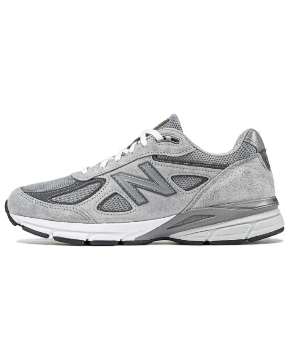 New Balance NB 990 V4 мужские и женские кроссовки серые из замши и текстиля картинка