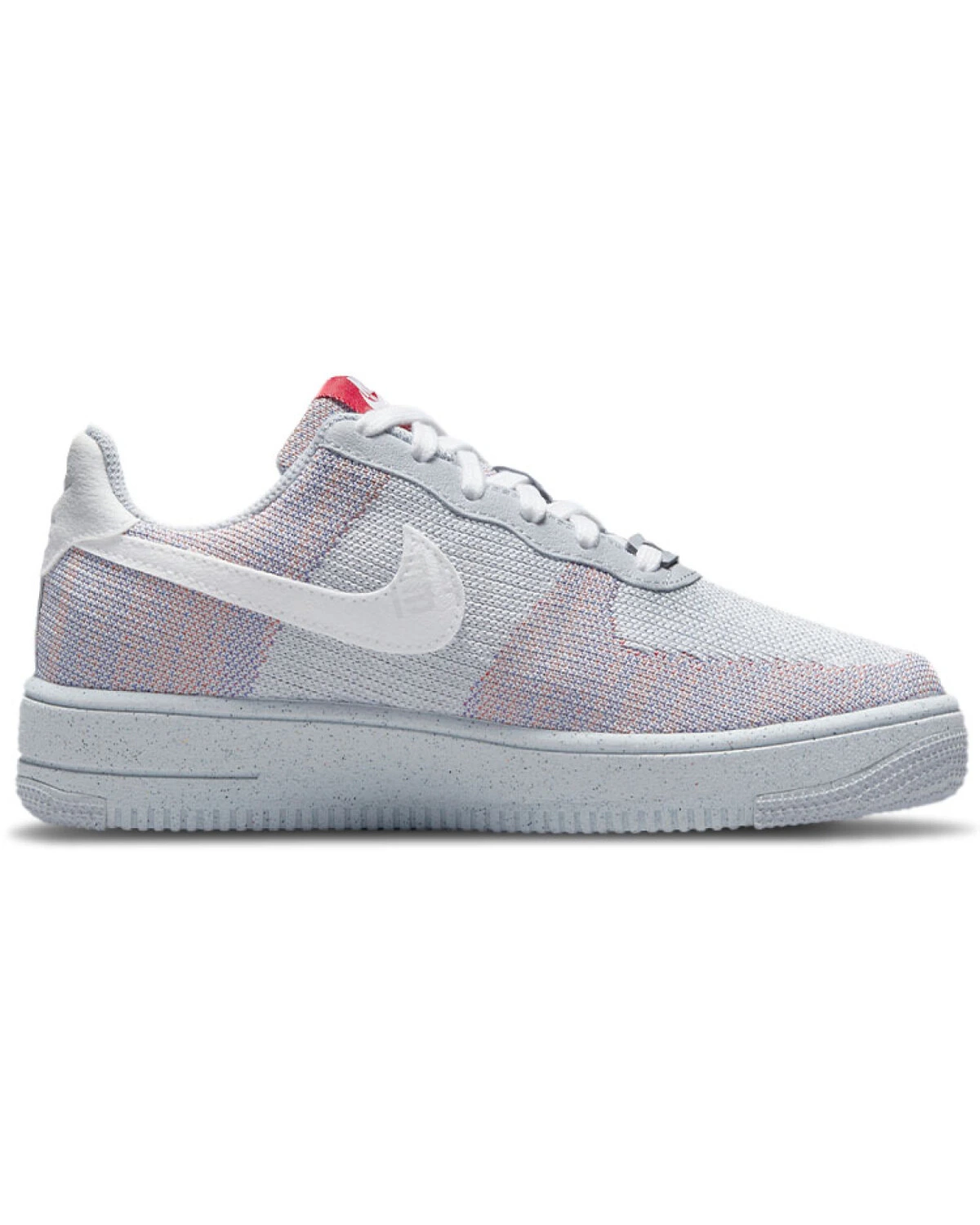 Nike Air Force 1 crater flyknit мужские кроссовки сетчатые серо-белые картинка