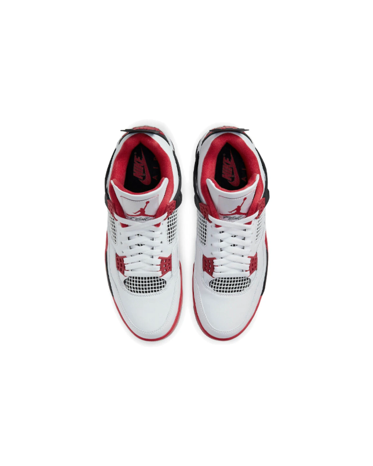 Jordan Air Jordan 4 унисекс кроссовки винтажные бело-красные с кожаным верхом картинка