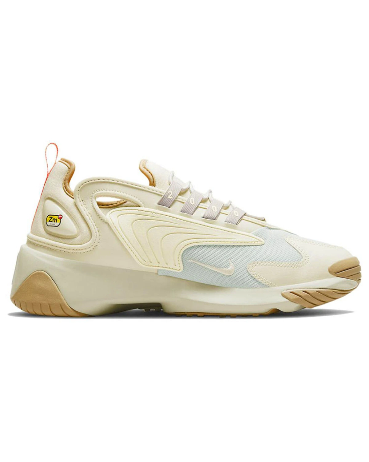 Nike Zoom 2K unisex повседневные кроссовки бежевые с синими вставками картинка