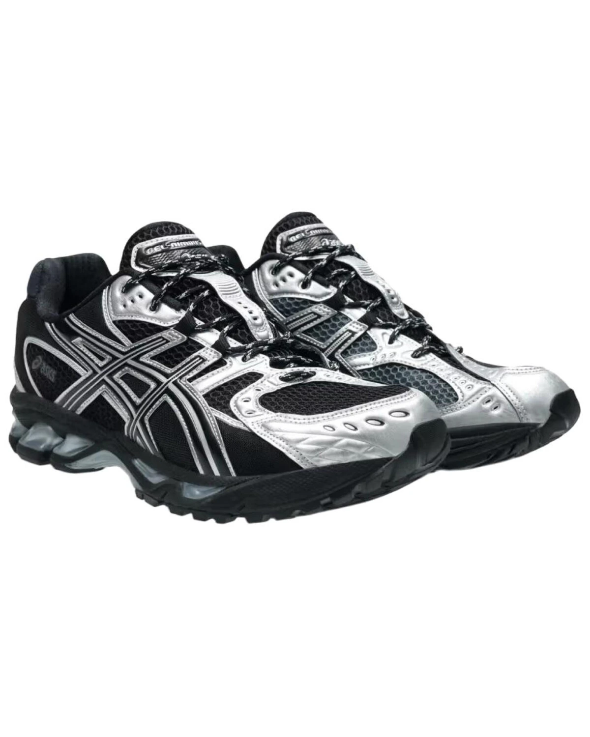 Asics GEL-Nimbus 10.1 “Metallic Pack” унисекс кроссовки черно-серебристые для бега картинка