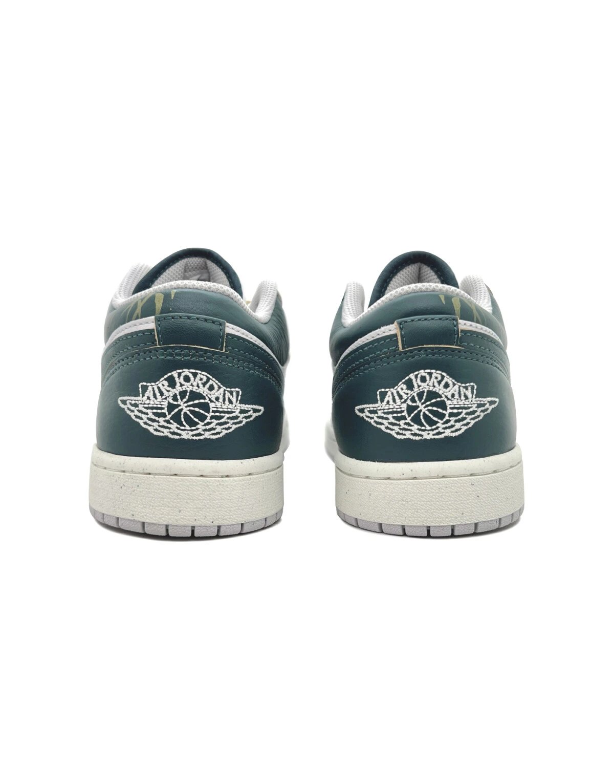 Jordan Air Jordan 1 unisex кроссовки зелено-белые с амортизацией картинка