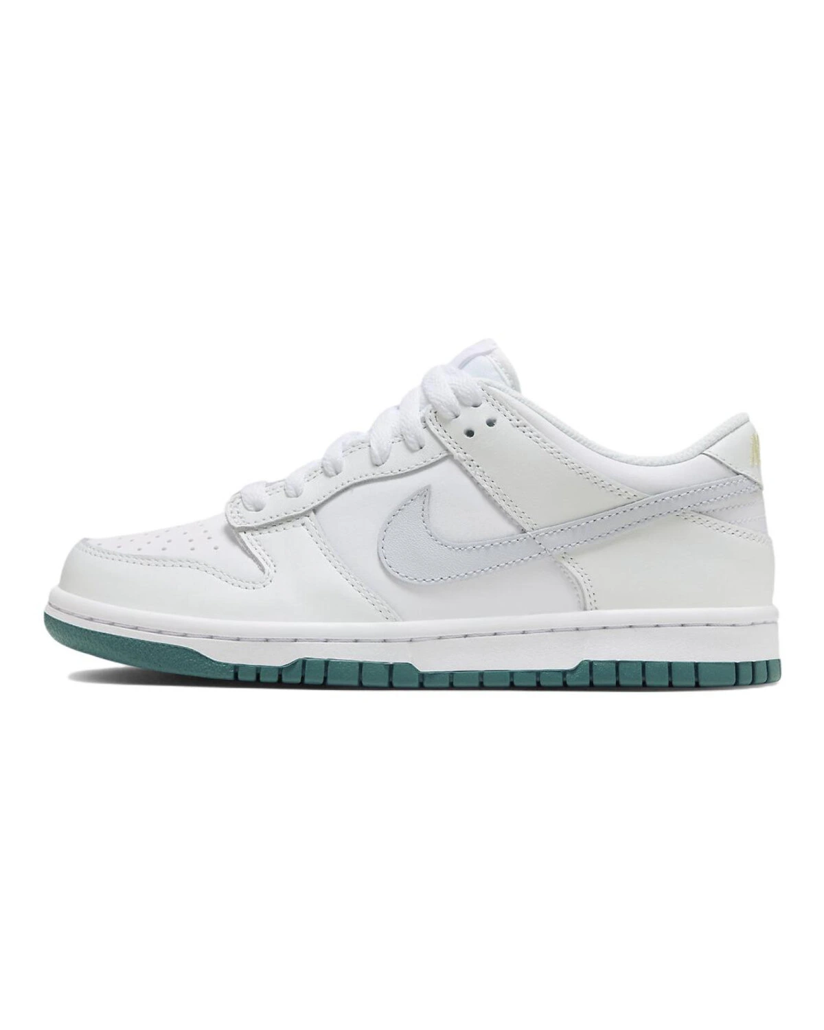 Nike Dunk детские кроссовки белые кожаные картинка