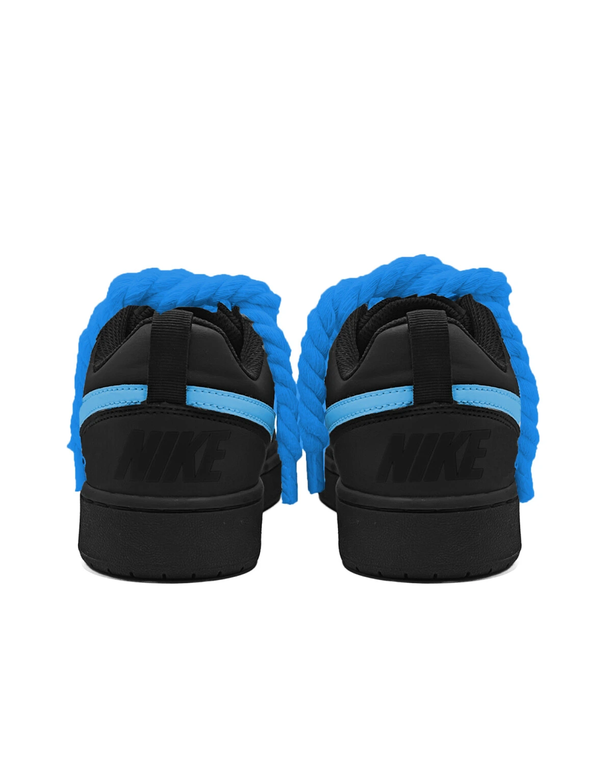 Nike Court Borough детские кроссовки кожаные синие картинка