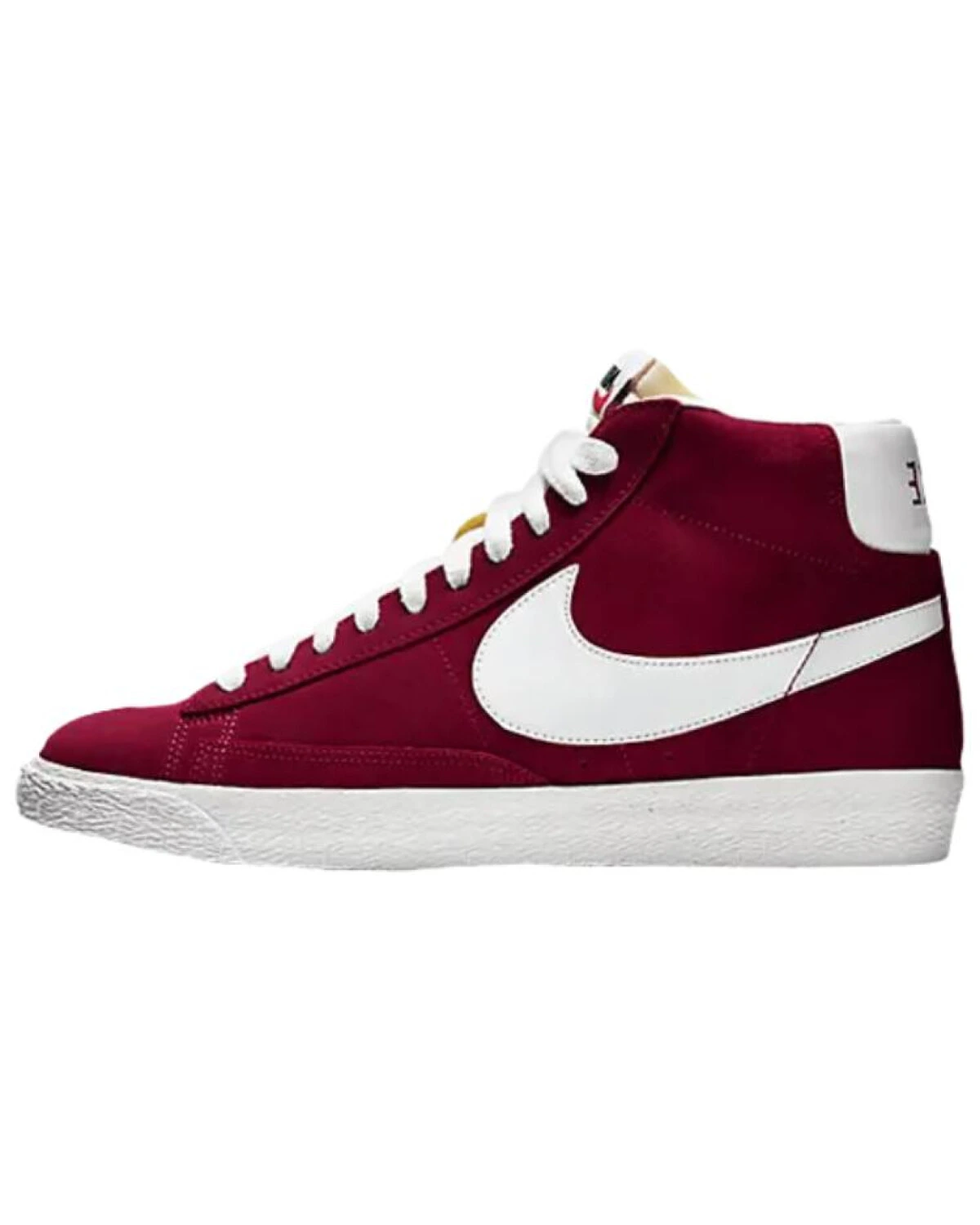Nike Blazer High мужские высокие кроссовки красные с белым Swoosh картинка
