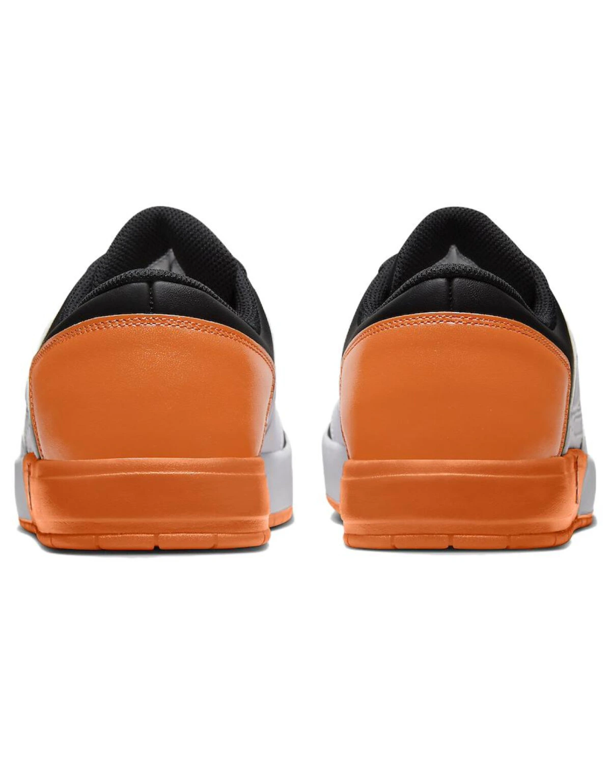 Jordan Nu Retro 1 Low мужские спортивные кроссовки бело-чёрно-оранжевые кожаные картинка