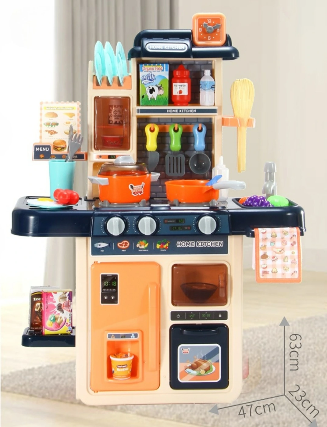 Детская игровая кухня Parenting Treasure — с водой, звуками и светом (синяя) картинка