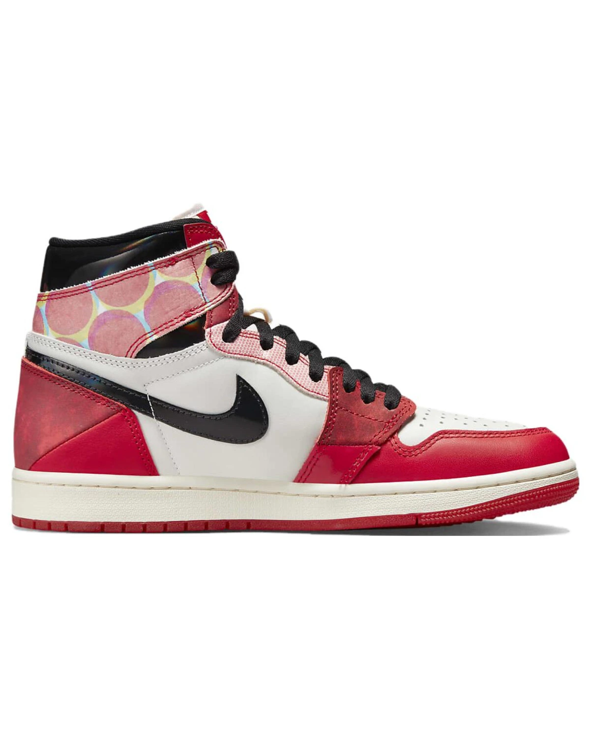 Jordan Air Jordan 1 кроссовки высокие кожаные красно-чёрные картинка