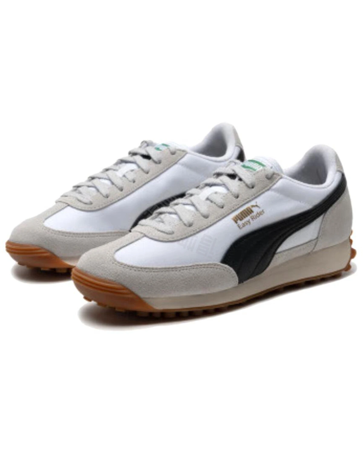 PUMA Easy Rider Vintage унисекс кроссовки из синтетики серо-белые с черным картинка