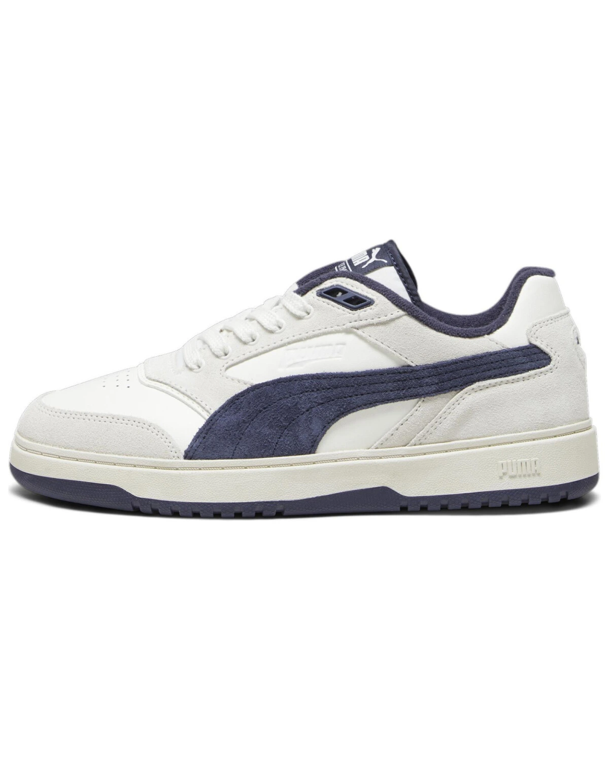 PUMA Doublecourt унисекс кеды кожаные бело-синие картинка