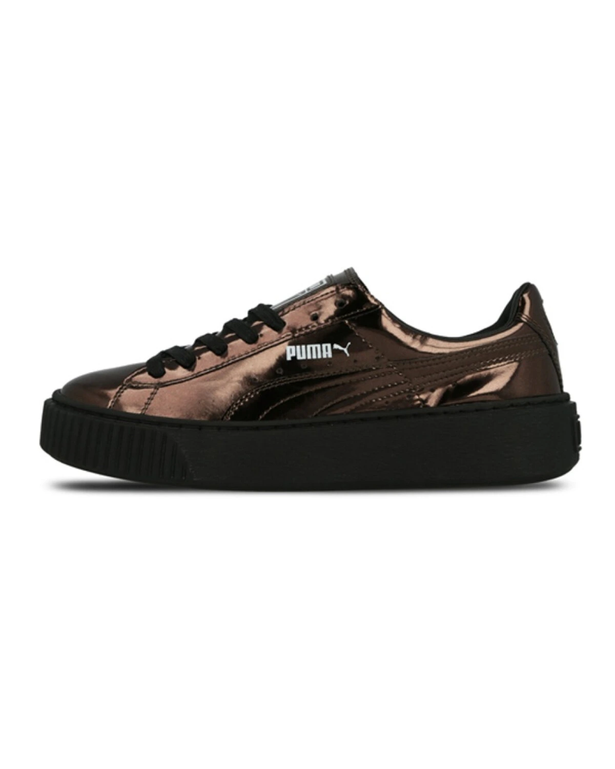 PUMA Platform Metallic унисекс кеды коричневые металлические картинка