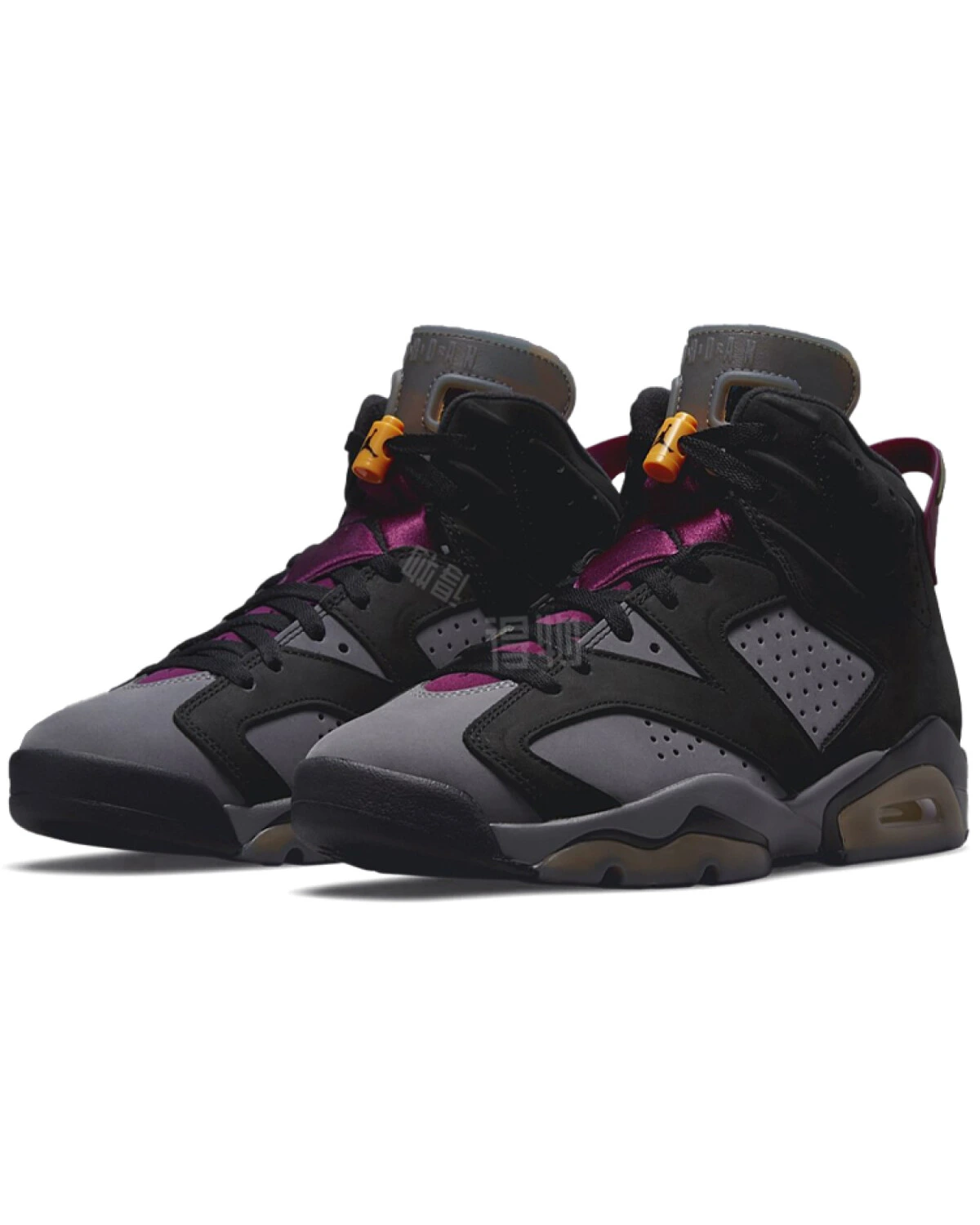 Jordan Air Jordan 6 Retro мужские спортивные кроссовки черно-серо-фиолетовые картинка