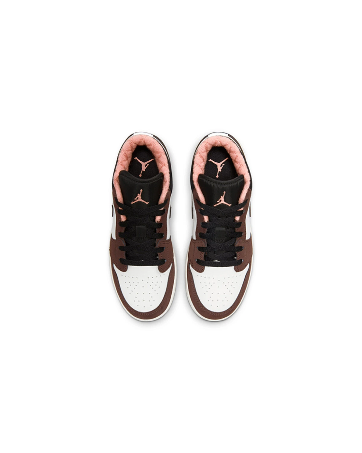 Jordan Air Jordan 1 детские кроссовки коричневые на шнуровке из кожи картинка