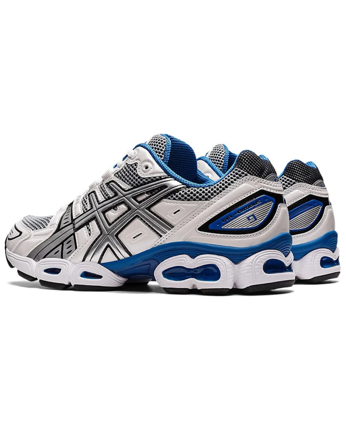 Asics GEL-Nimbus 9 мужские повседневные кроссовки бело-синие из текстиля картинка