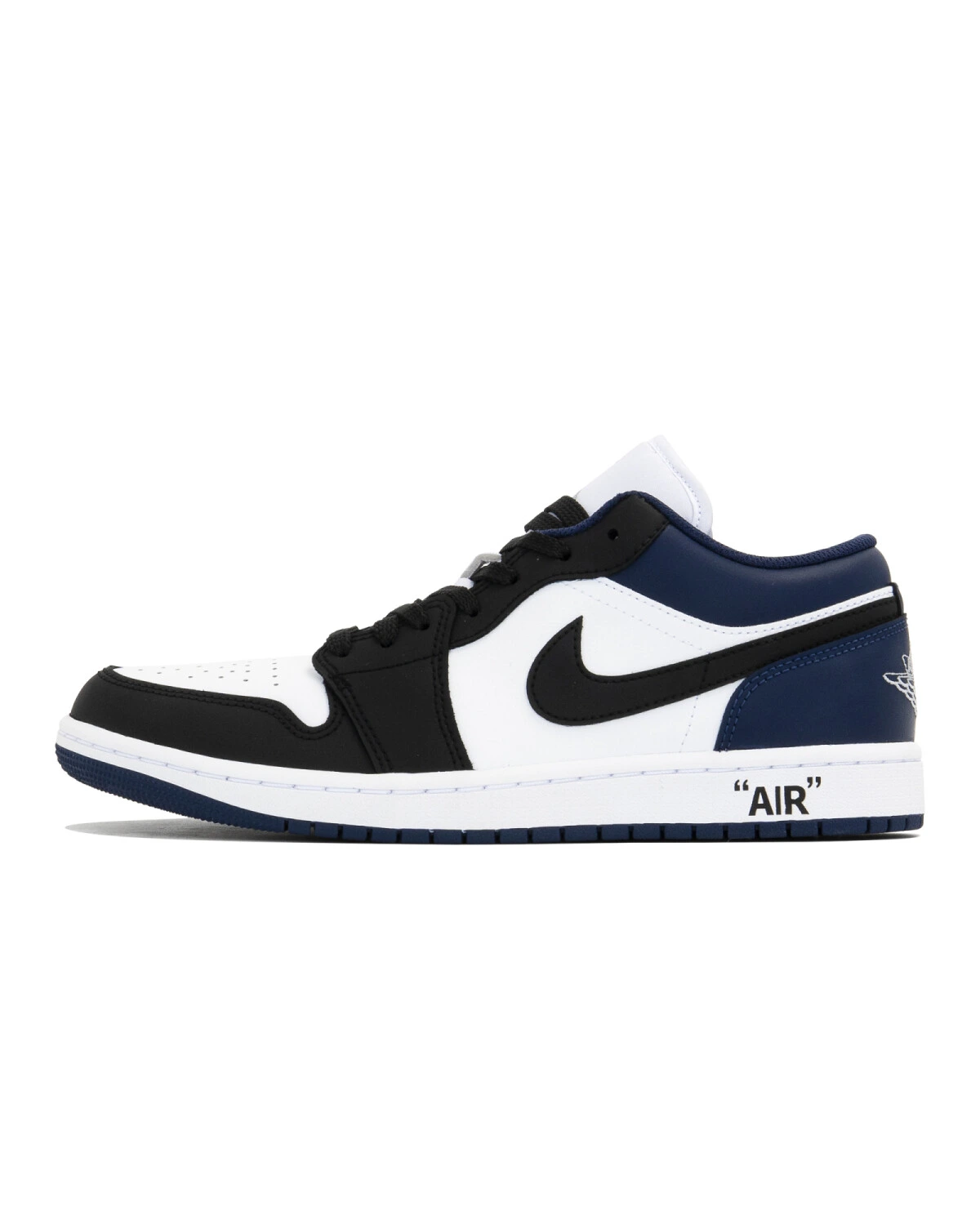 Jordan Air Jordan 1 мужские кроссовки белые с черно-синими акцентами картинка