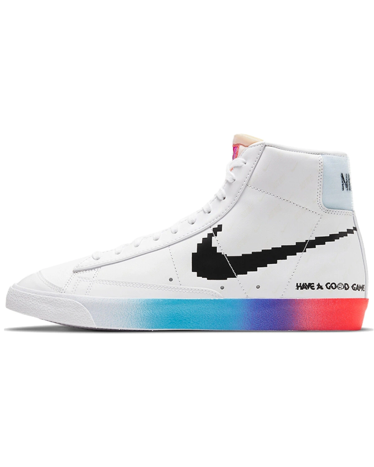 Nike Blazer Mid '77 Vintage "Have A Good Game" мужские кроссовки белые с пиксельным принтом картинка